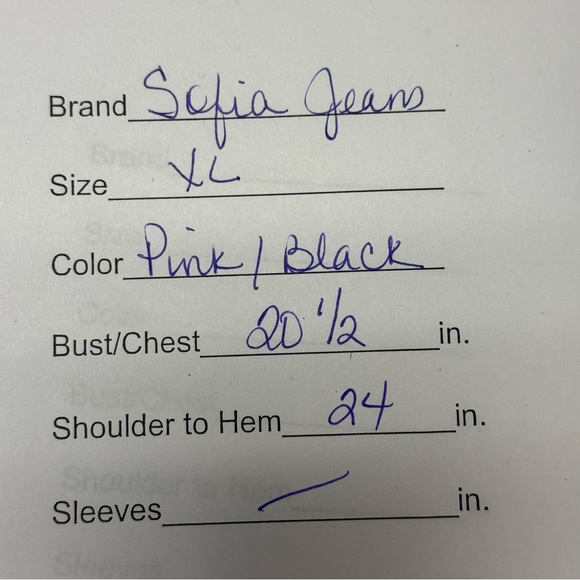 Sofia Jeans by Sofia Vergara Sleeveless Abstract Pink  V-Neck Blouse, Size XL - Picture 9 of 9